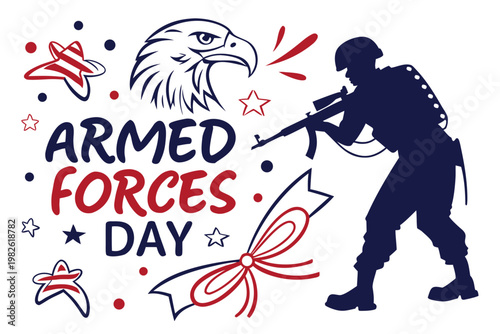 ARMED FORCES DAY vector illustration isolated on white background