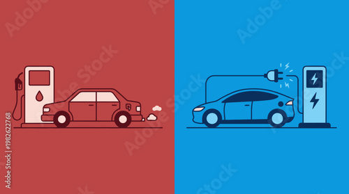 Electric and Gasoline Powered Cars Compared.