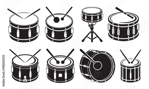  set of drums with drumsticks musical instrument object 