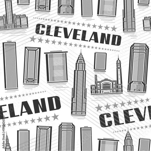 Vector Cleveland Seamless Pattern