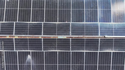 Solar panel on old house in countryside