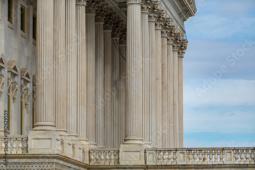Картината върху платно Columns stone repetition symmetry perspective
