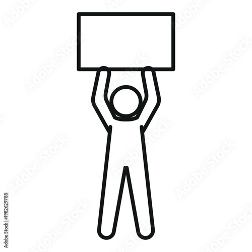 Protest Sign Person Icon