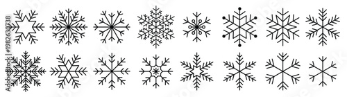 snow flakes pattern design layouts winter frozen icon