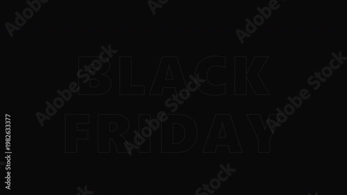 Black Friday HUD Frame Lock Targeting Animation with Cyan and Red Accents