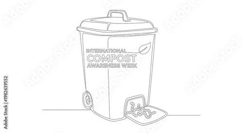 Industrial waste recycling trash can.