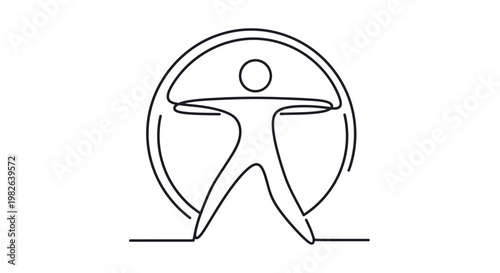 Person in Circle Yoga Pose.