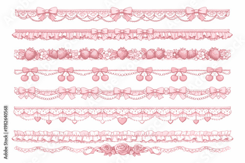 Tablou pe pânză Vintage coquette lace dividers set
