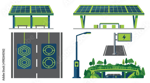 Solar Panels Array Demonstrating Photovoltaic Energy System.