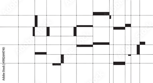 Black grid pattern, graph paper background, vector lines, geometric texture