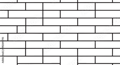 Brick wall pattern, brickwall texture, seamless bricks, black and white vector
