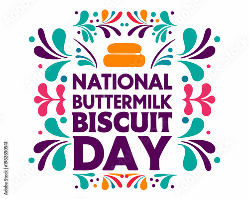 Delicious Buttermilk Biscuits Vector Illustration for National Buttermilk Biscuit Day