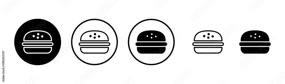 Fototapeta premium Burger icon logo design. burger sign and symbol. hamburger