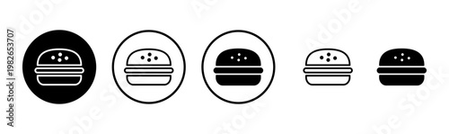 Burger icon logo design. burger sign and symbol. hamburger