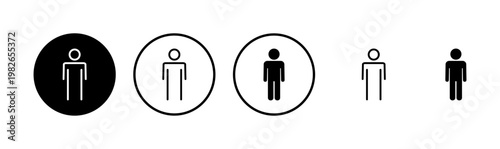 Man icon logo design. male sign and symbol. human symbol