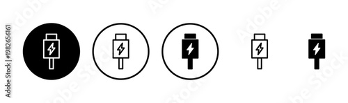 Usb icon logo design. Flash disk sign and symbol. flash drive sign. usb charging