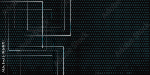 Colorful rectangle lines with charming abstract pattern on dark background, space dimension concept with future progress