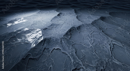 Abstract Topography with Dramatic Lighting