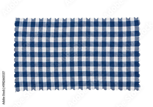 Blue and White Gingham Fabric Texture
