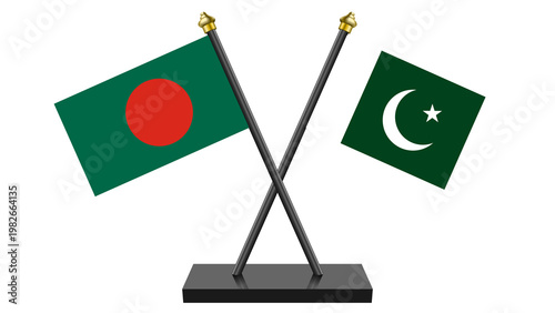 Photos Flag of Pakistan and Bangladesh