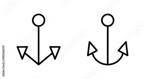 Anchor icon symbol for apps and websites. Anchor sign and symbol. Anchor marine icon.