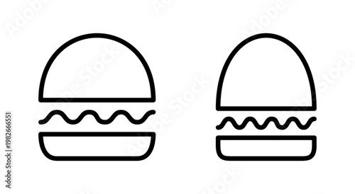 Burger icon symbol for apps and websites. burger sign and symbol. hamburger