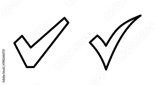 Check mark icon symbol for apps and websites. Tick mark sign and symbol