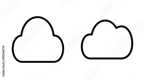 Cloud icon symbol for apps and websites. cloud sign and symbol