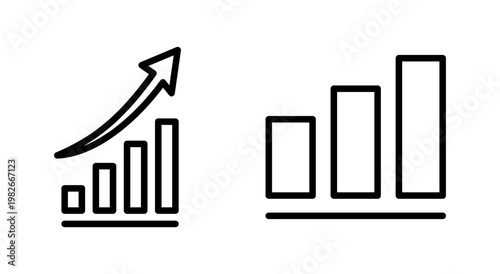 Growing graph icon symbol for apps and websites. Chart sign and symbol. diagram icon
