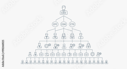 Organization Chart Business Hierarchy Structure.