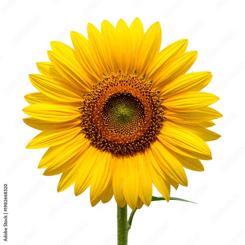 Fototapeta premium A close-up of a vibrant yellow flower with a large brown center