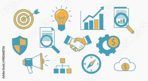 Business icons and symbols collection.