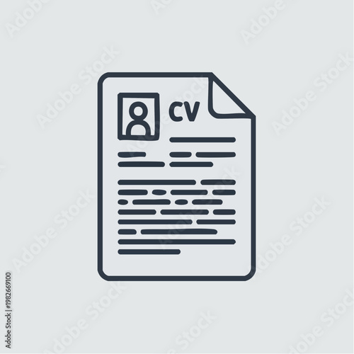 CV file icon with folded corner