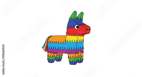 Colorful Donkey Pi?ata Party.