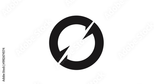 Black refresh symbol icon representing reload or update process.