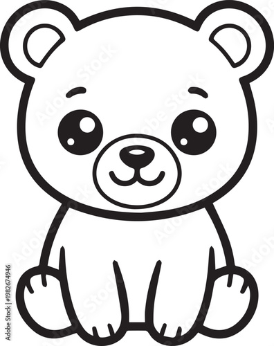 Cute animal coloring page