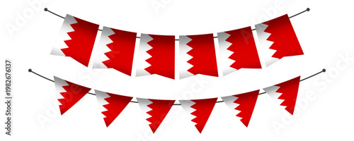 Bahrain flag decoration isolated template collection