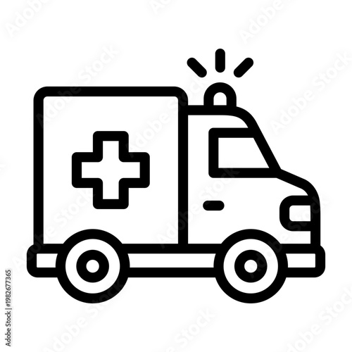 ambulance icon line