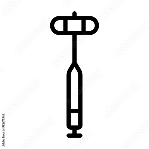 percussion hammer icon line