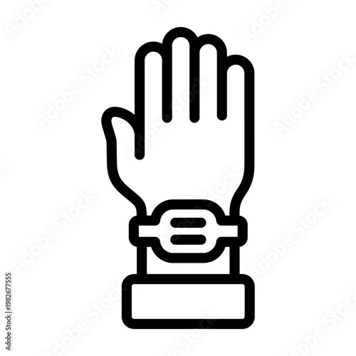 patient id wrist icon line