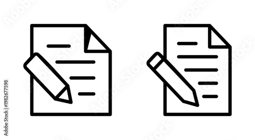 Note icon symbol for apps and websites. notepad sign and symbol