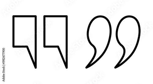 Quote icon symbol for apps and websites. Quotation mark sign and symbol