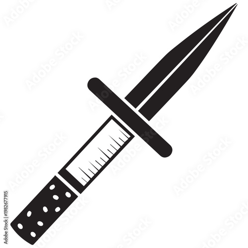 Cigarette transformed into a dagger symbolizing harm cigarette violence illustration minimalist abstract