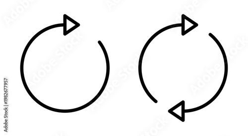 Refresh icon symbol for apps and websites. Reload sign and symbol. Update icon.