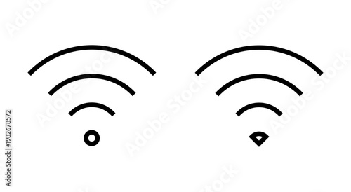 Wifi icon symbol for apps and websites. signal sign and symbol. Wireless  icon