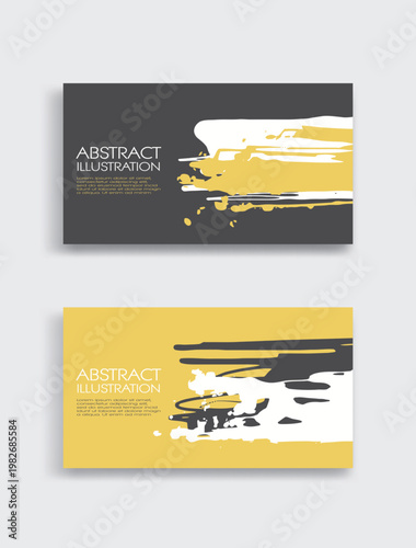 Abstract trendy universal artistic banner template . Design for cover, invitation, banner, placard, brochure, poster, card, flyer and other Vector illustration