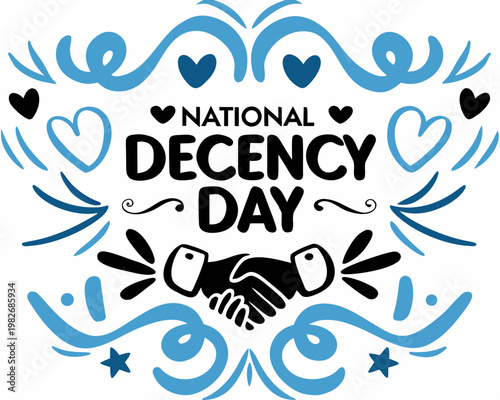 NATIONAL DECENCY DAY vector illustration isolated on white background