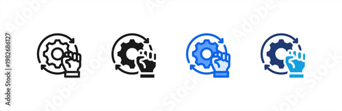 Resistance Management icon multiple style collection. Vector illustration.