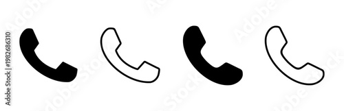 Call icon set. telephone icon vector. phone icon vector. contact us