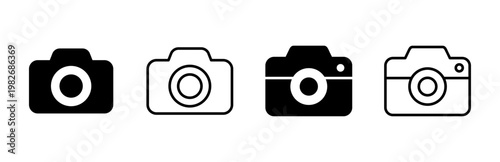Camera icon set. photo camera icon. camera photography icon.